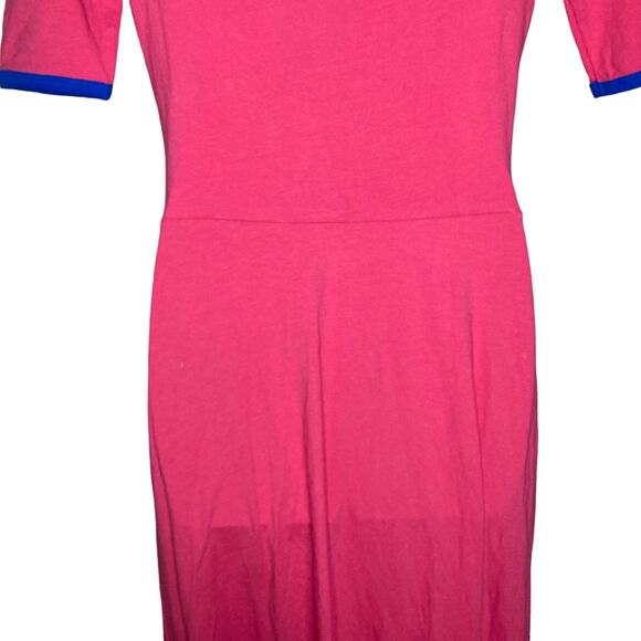 LuLaRoe Medium Ana Maxi Extra Long Dress Perfect For Tall Women Pink Fit Flare - Picture 14 of 16